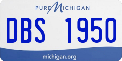 MI license plate DBS1950