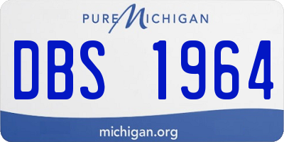 MI license plate DBS1964