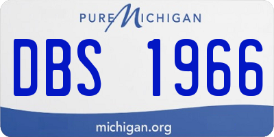 MI license plate DBS1966