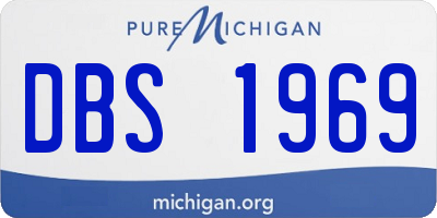 MI license plate DBS1969