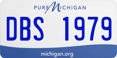 MI license plate DBS1979