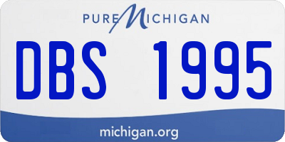 MI license plate DBS1995