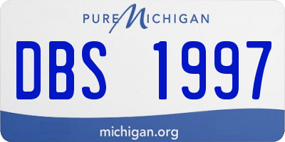MI license plate DBS1997