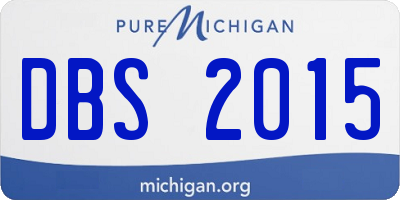 MI license plate DBS2015