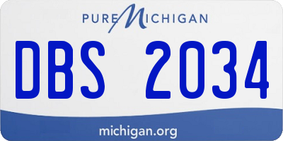 MI license plate DBS2034
