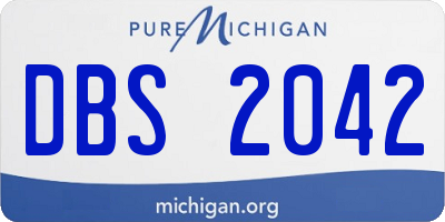 MI license plate DBS2042