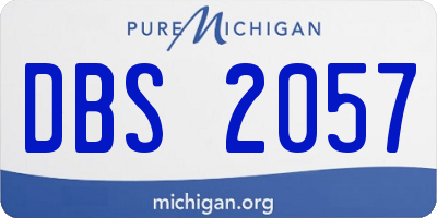 MI license plate DBS2057