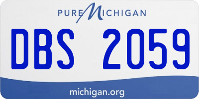 MI license plate DBS2059