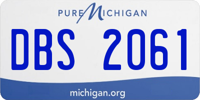 MI license plate DBS2061