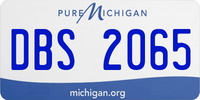 MI license plate DBS2065