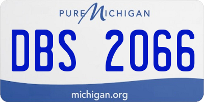 MI license plate DBS2066