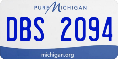 MI license plate DBS2094