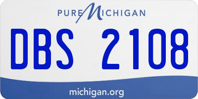 MI license plate DBS2108