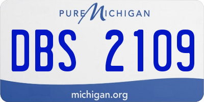 MI license plate DBS2109
