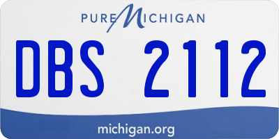 MI license plate DBS2112