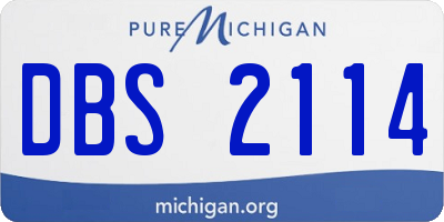 MI license plate DBS2114