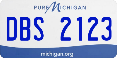 MI license plate DBS2123