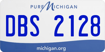 MI license plate DBS2128