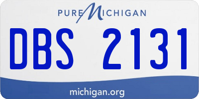 MI license plate DBS2131