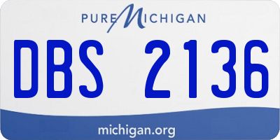 MI license plate DBS2136