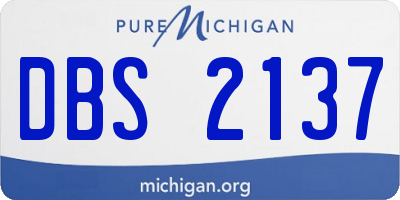 MI license plate DBS2137