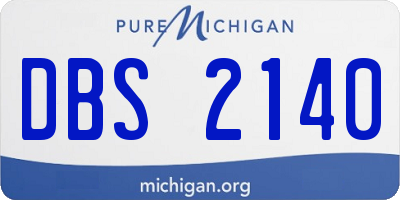 MI license plate DBS2140