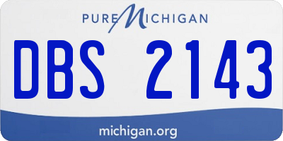 MI license plate DBS2143