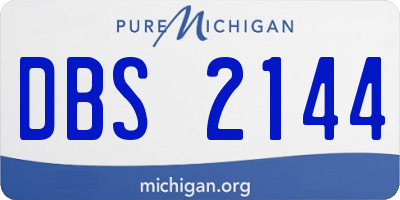 MI license plate DBS2144