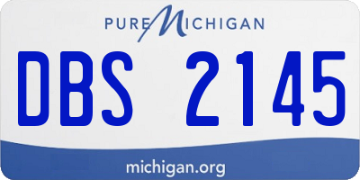 MI license plate DBS2145