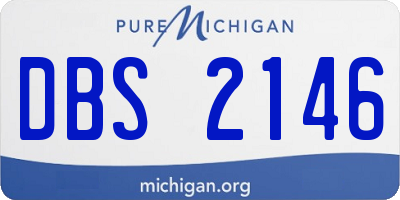 MI license plate DBS2146