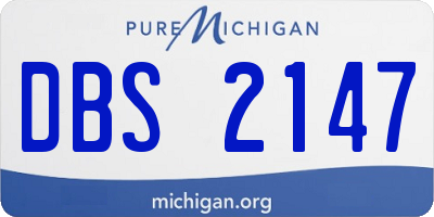 MI license plate DBS2147