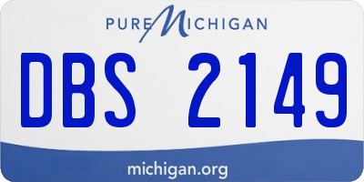 MI license plate DBS2149