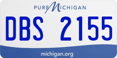 MI license plate DBS2155