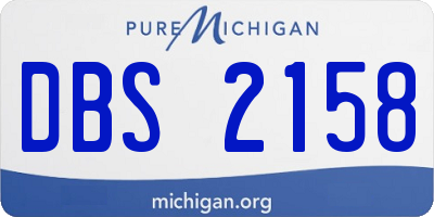 MI license plate DBS2158