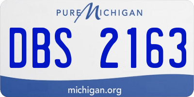 MI license plate DBS2163