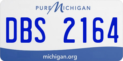 MI license plate DBS2164