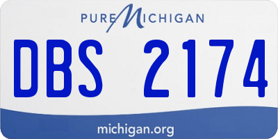 MI license plate DBS2174