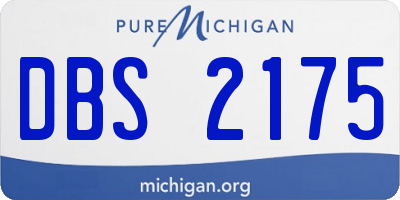 MI license plate DBS2175