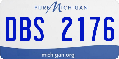 MI license plate DBS2176