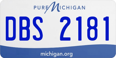 MI license plate DBS2181