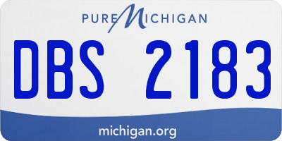 MI license plate DBS2183