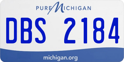 MI license plate DBS2184