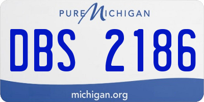 MI license plate DBS2186