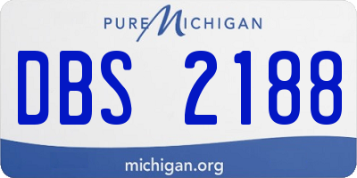 MI license plate DBS2188