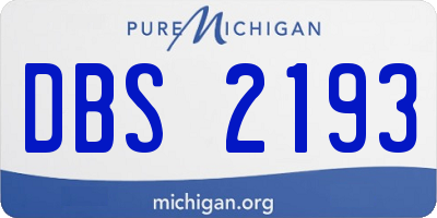 MI license plate DBS2193