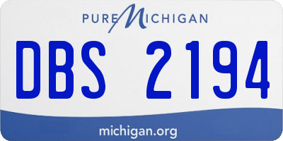 MI license plate DBS2194