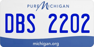 MI license plate DBS2202