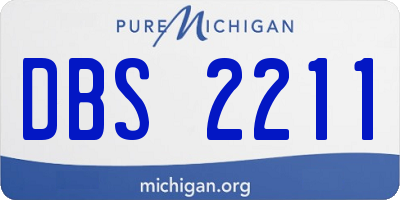 MI license plate DBS2211