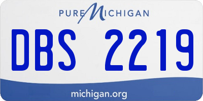 MI license plate DBS2219