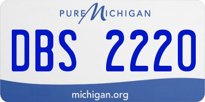 MI license plate DBS2220
